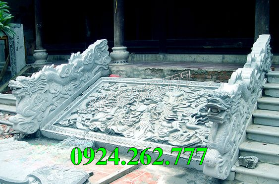 Mẫu chiếu rồng đá bậc thềm nhà thờ từ đường tại Trà Vinh