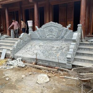 +19 Chế tác chiếu rồng đá tại Bắc Ninh, chiếu rồng đá Đình chùa từ đường