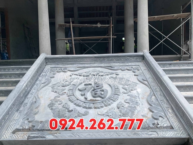 Mẫu chiếu rồng đá bậc thềm nhà thờ từ đường tại Cà Mau