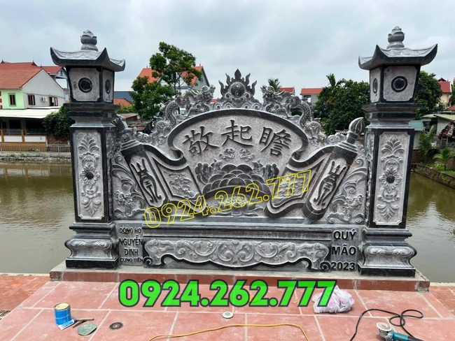 Mẫu cuốn thư đá bình phong đá giá rẻ bán tại Nam Định