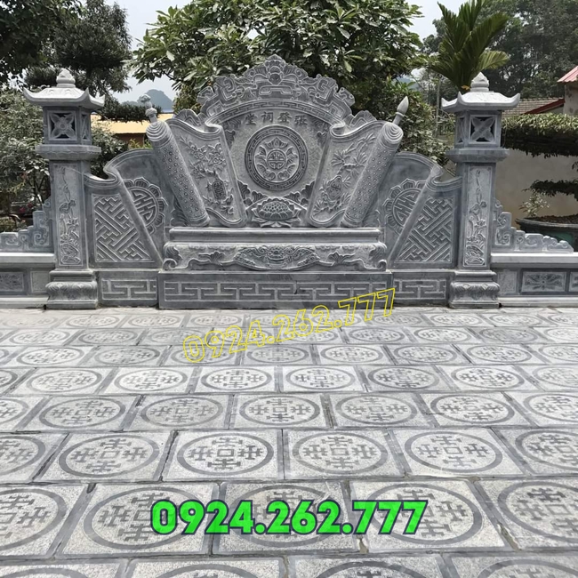 Mẫu cuốn thư đá bán tại Hải Phòng, bình phong đá,tắc môn đá, hoành phi bằng đá giá rẻ