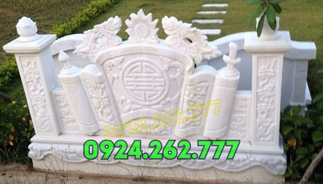 Mẫu cuốn thư đá bán tại Hải Phòng, bình phong đá,tắc môn đá, hoành phi bằng đá giá rẻ