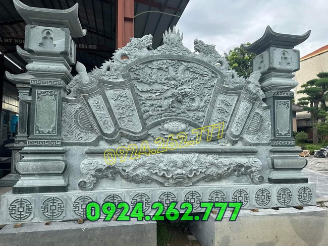 Mẫu cuốn thư đá bình phong đá giá rẻ bán tại Thái Bình